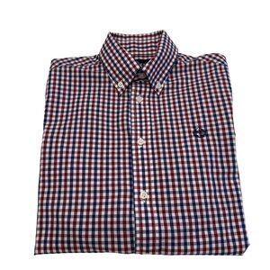 Ralph Lauren Black Label Youth Boys Shirt Red Blue & White Button Down Sz 14 NEW